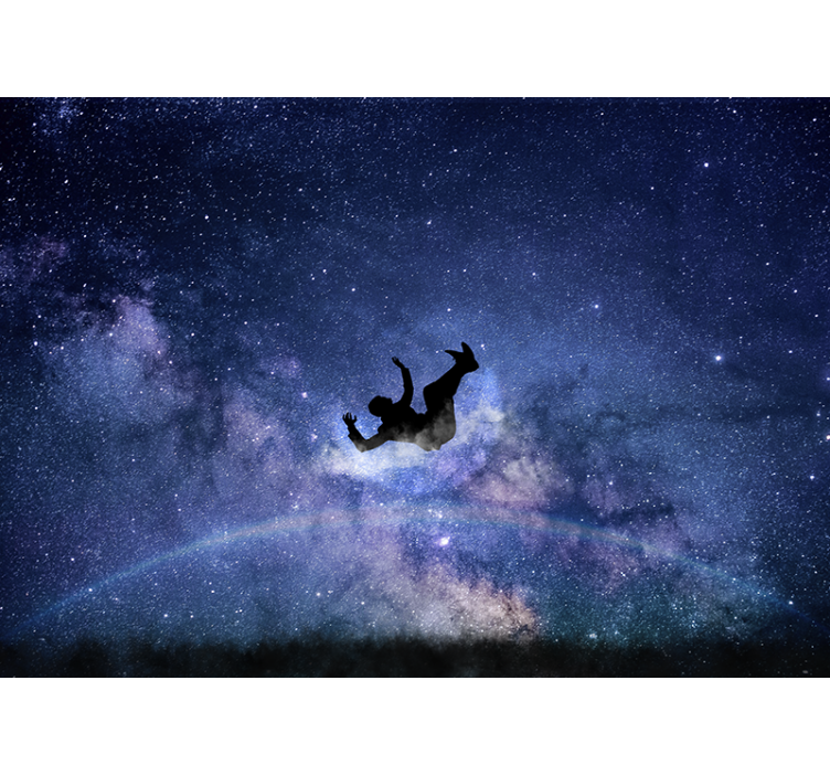 Space wall mural cosmic floating journey - TenStickers