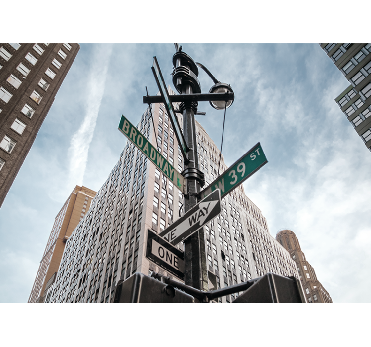 Wall mural new york broadway street signs - TenStickers