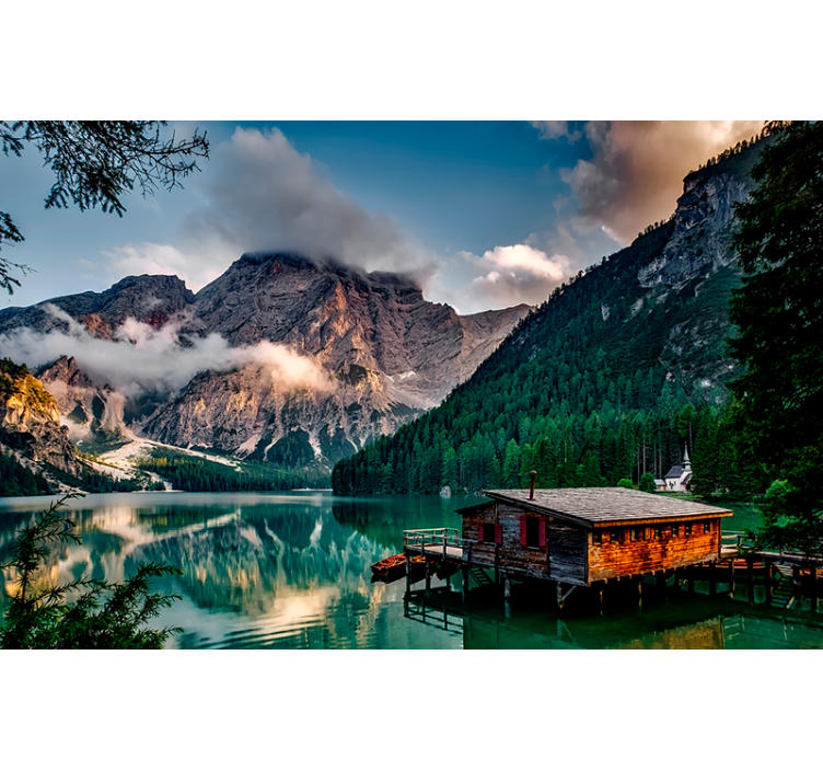 Landscape wall mural scenic mountain view - TenStickers
