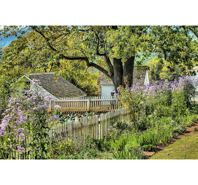 Landscape wall mural serene garden view - TenStickers