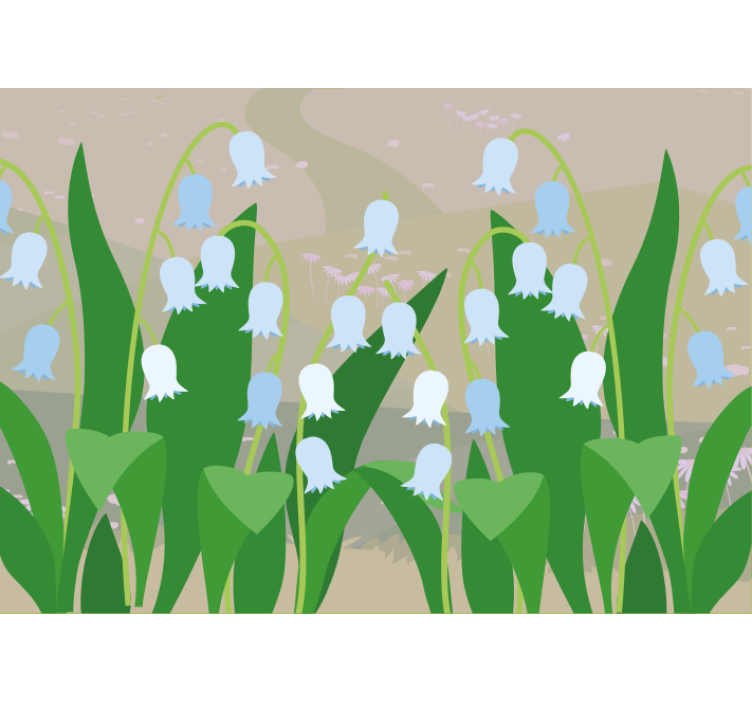 Flower wall mural delicate floral blooms - TenStickers