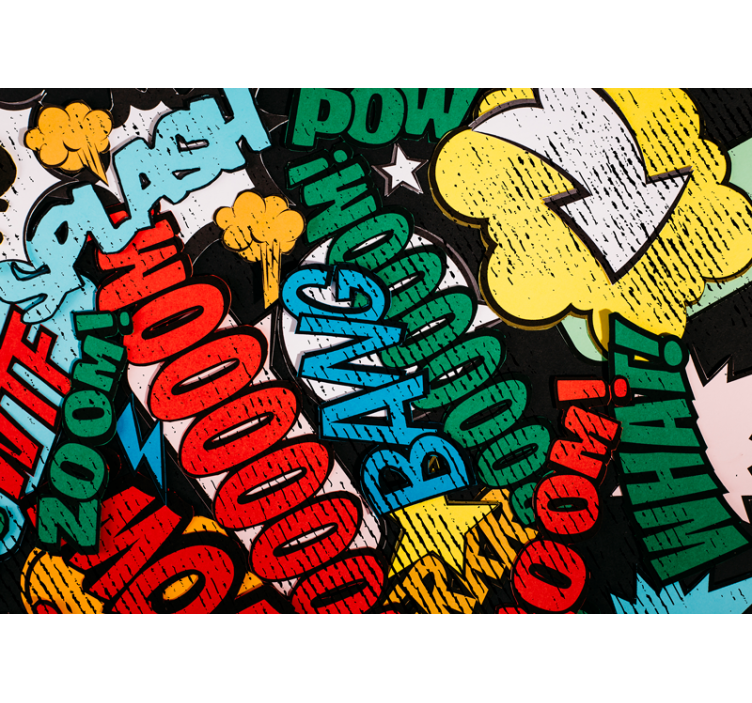 Graffiti wall mural comic book sounds - TenStickers
