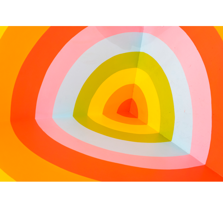 Abstract wall mural in colorful layered arches - TenStickers