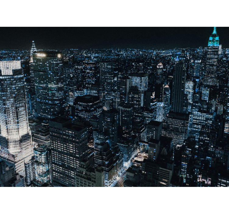 Wall mural new york nighttime skyline view - TenStickers