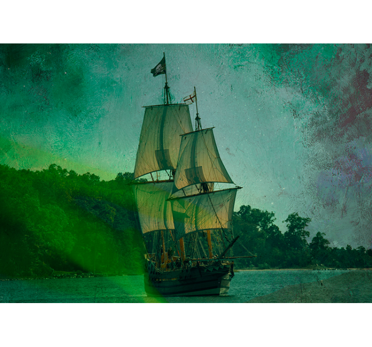 Wall mural vehicle sailing ship - TenStickers