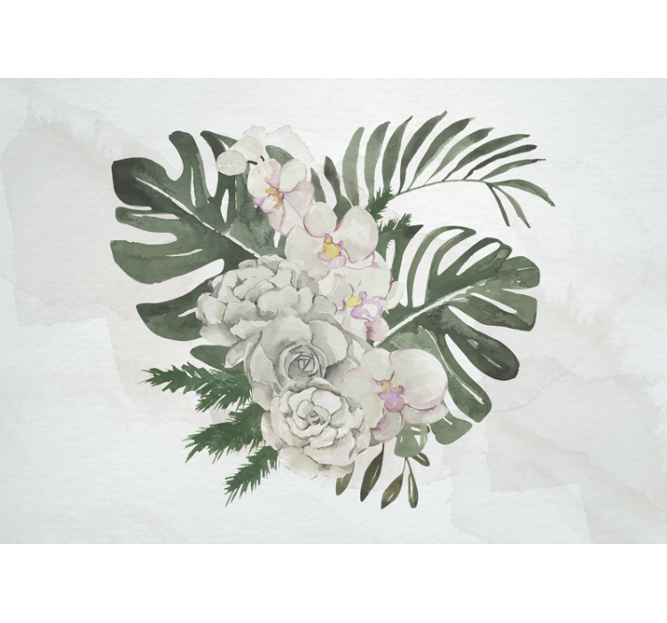 Elegant floral composition flower wall mural - TenStickers