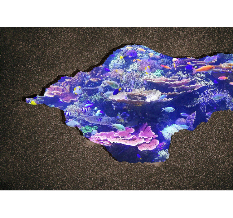 Wall mural nature beneath the waves coral scene - TenStickers