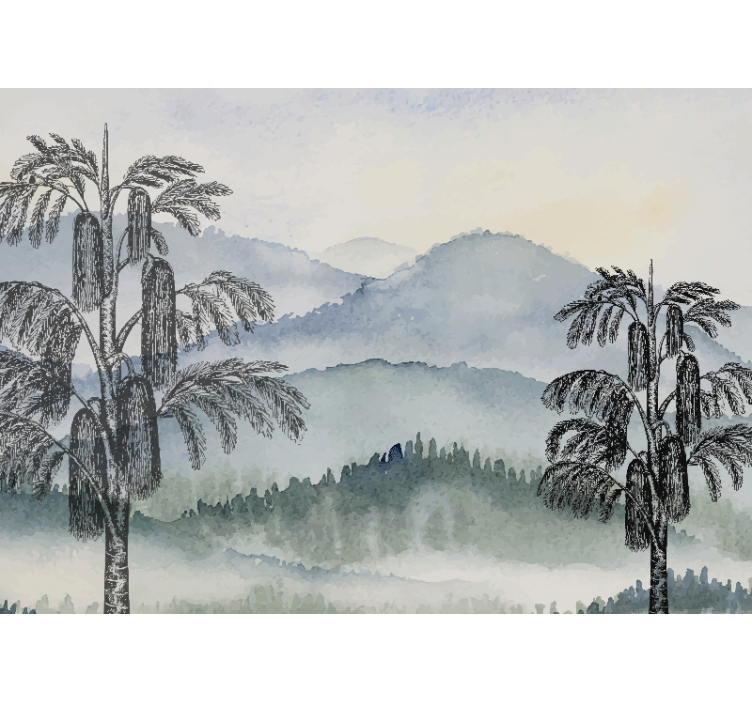 Wall mural nature mountain scenery - TenStickers