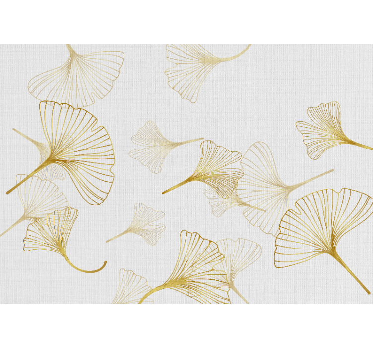Flower wall mural ginkgo leaf designs - TenStickers