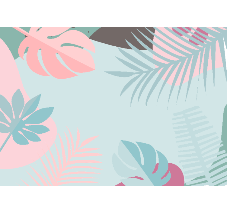 Wall mural nature with tropical leaf design - TenStickers