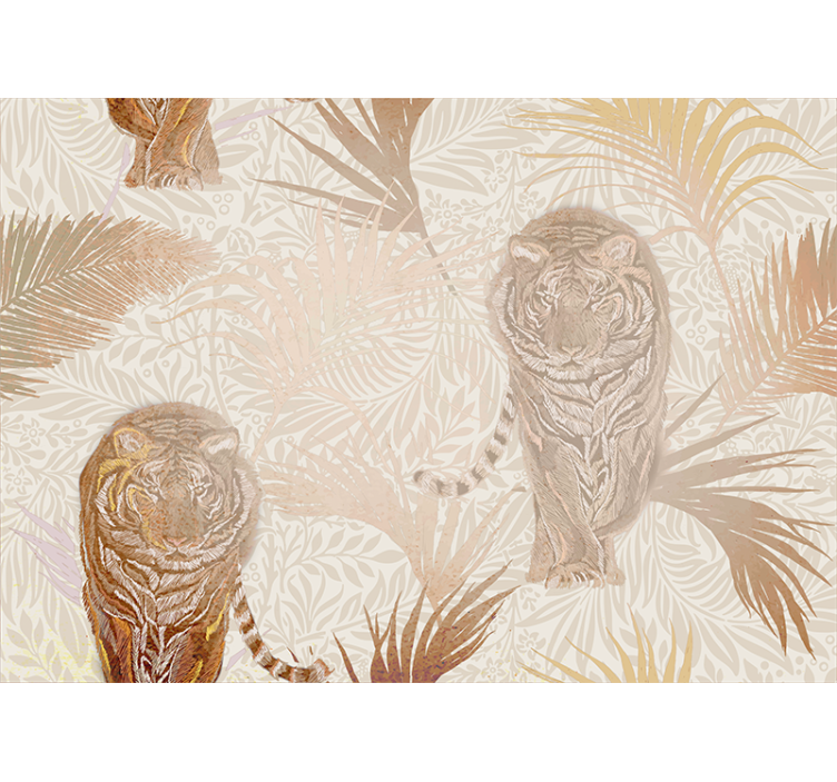 Animals wall mural majestic tiger design - TenStickers