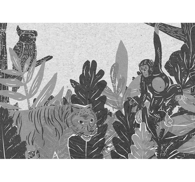 Animals wall mural wildlife exploration theme - TenStickers