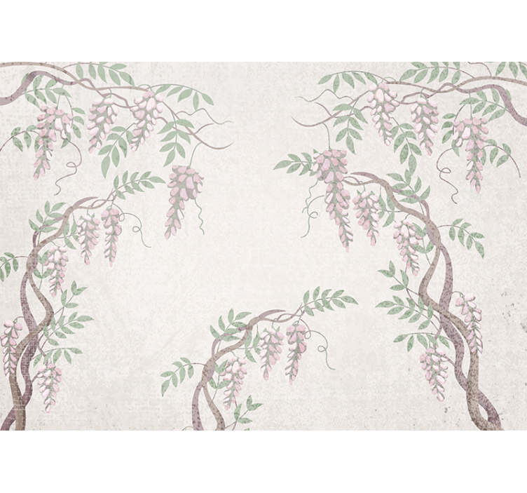 Delicate Floral Vines flower wall mural - TenStickers