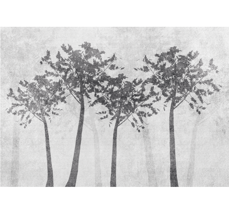 Scandinavian style trees shades tree mural - TenStickers