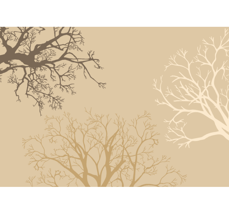 Elegant Branch Silhouettes wall mural trees - TenStickers