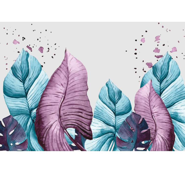 Wall mural nature large leaf designs - TenStickers