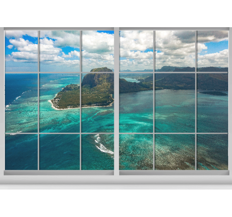 Landscape wall mural ocean view paradise - TenStickers