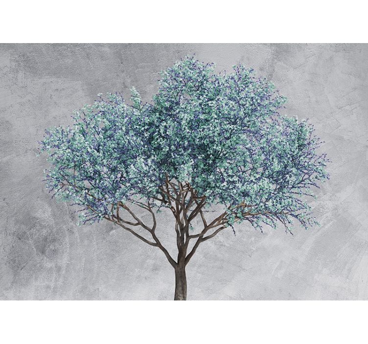 Wall mural trees stylized leafy tree - TenStickers
