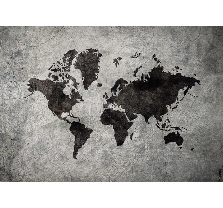 World map wallpaper world map silhouette - TenStickers