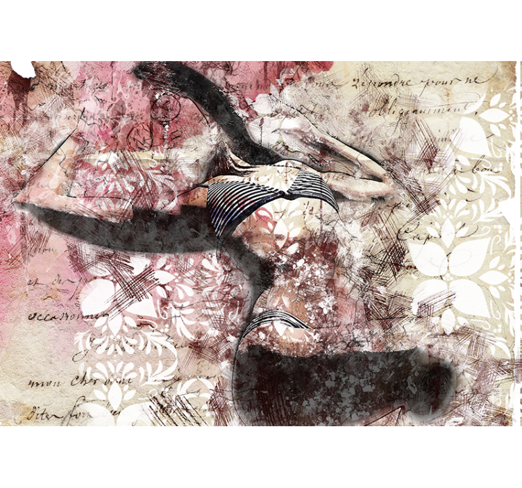 Romantic wall mural elegant dance motion - TenStickers