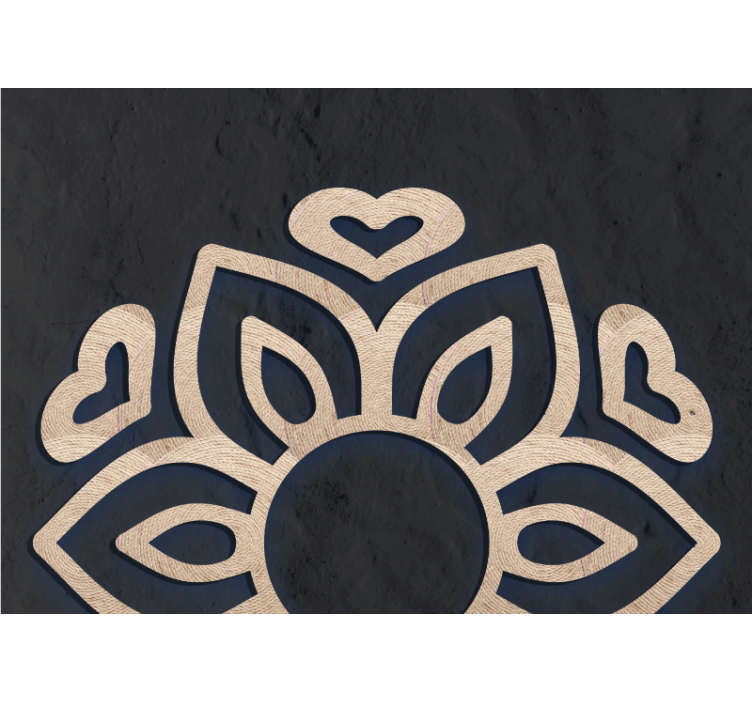 Wall mural buddha heart lotus pattern - TenStickers