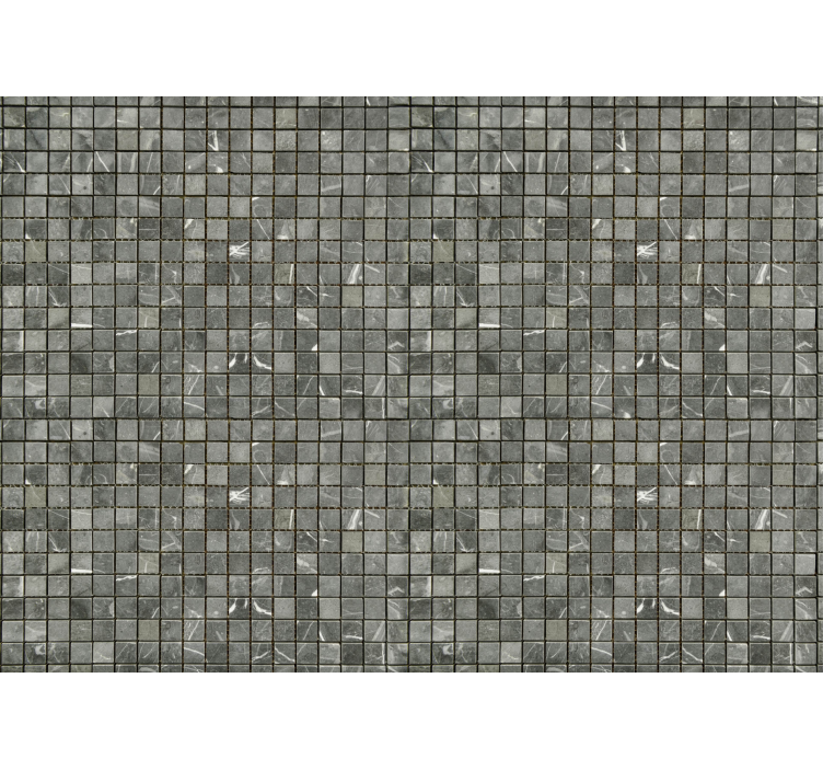 Negro azulejosBlack Tiles Bathroom Murals - TenStickers