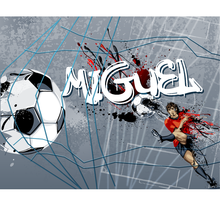 football player goal Teenage wall murals - TenStickers