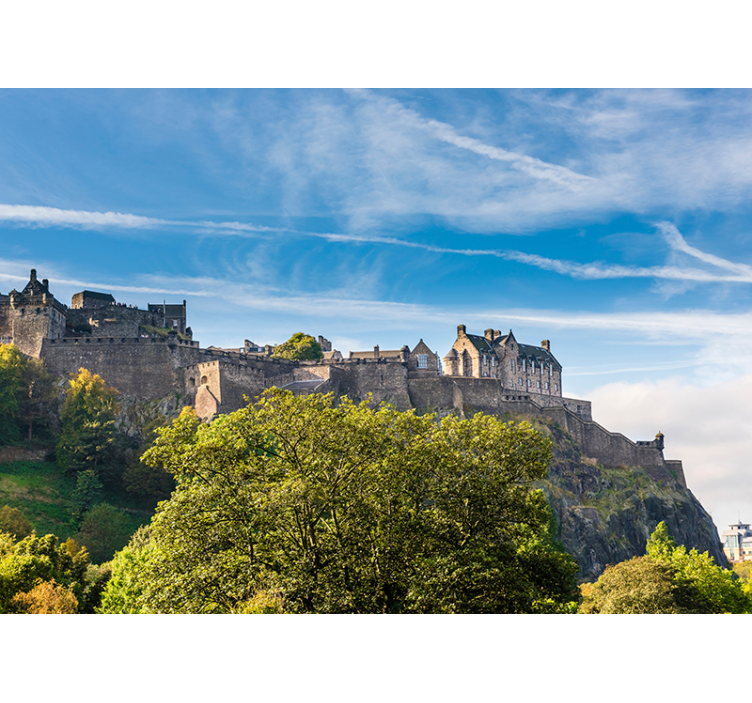 Edinburgh Castle Panorama city wall mural - TenStickers