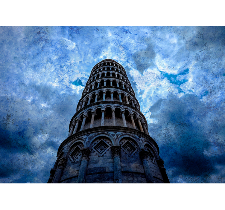 Pisa Tower Mural city wall mural - TenStickers