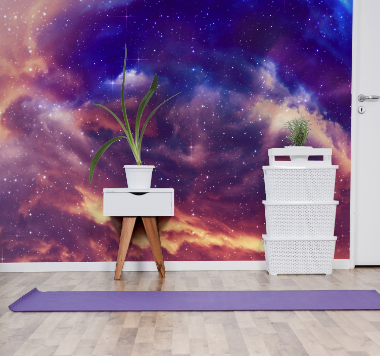 3d Night Sky Photo Wall Mural - TenStickers