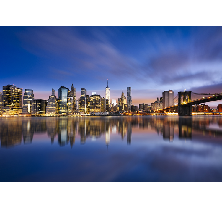 Wall mural new york skyline reflection - TenStickers