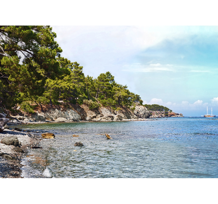 Antalya beach sea wall mural - TenStickers