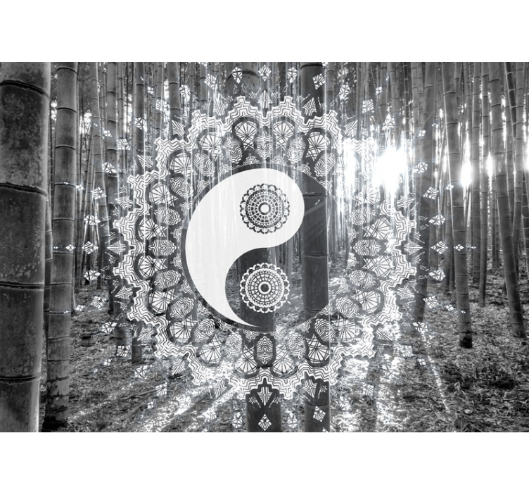 Zen wall mural yin yang mandala - TenStickers