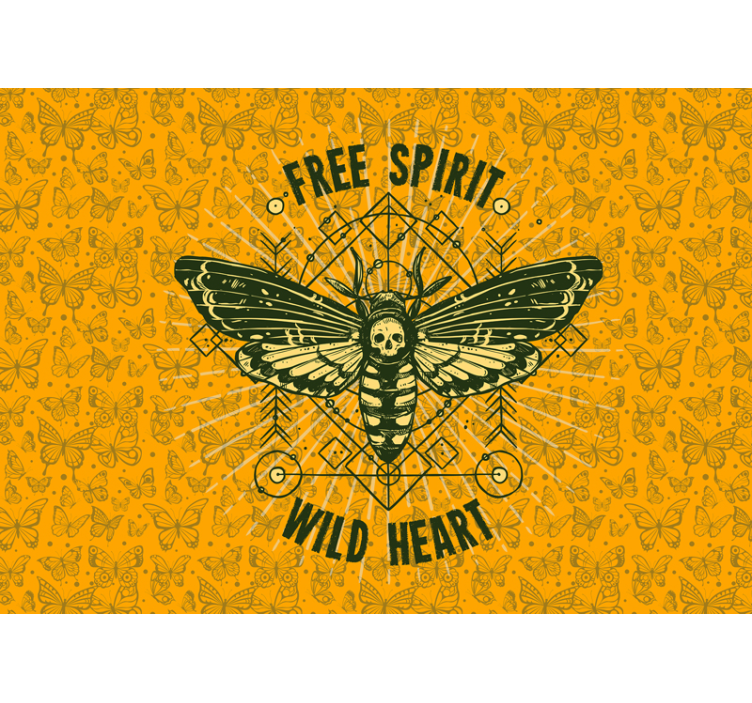 Free Spirit Moth wall mural modern - TenStickers