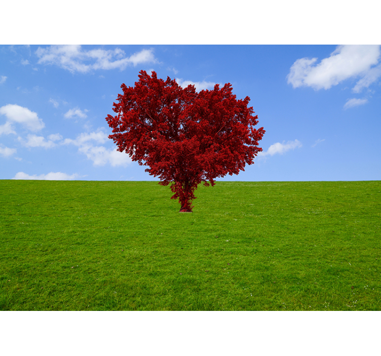 Heart Shaped Tree flower wall mural - TenStickers