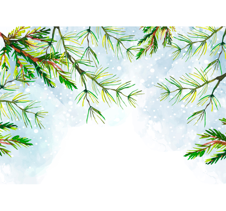 Pine Branches Overhead wall mural nature - TenStickers
