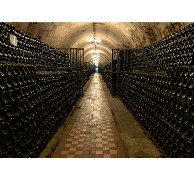 City wall mural wine cellar aisle - TenStickers