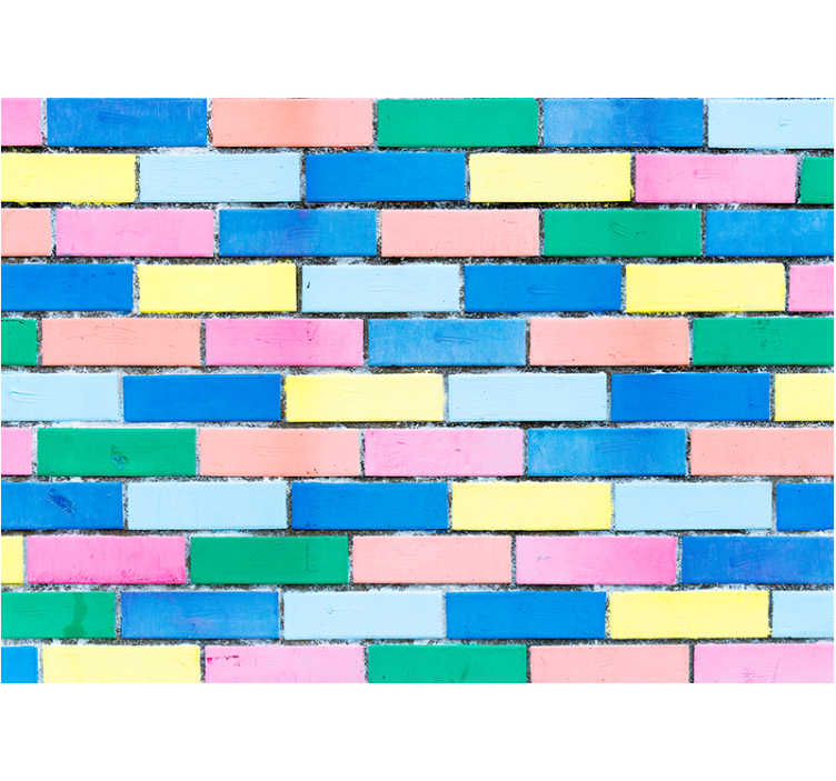 Pastel Brick Pattern texture wall mural - TenStickers