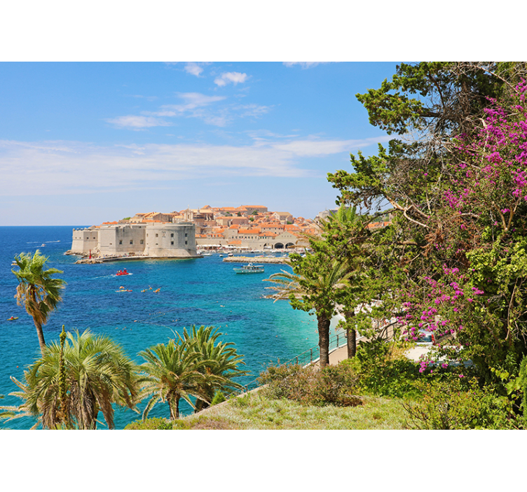 Dubrovnik Coastal View city wall mural - TenStickers