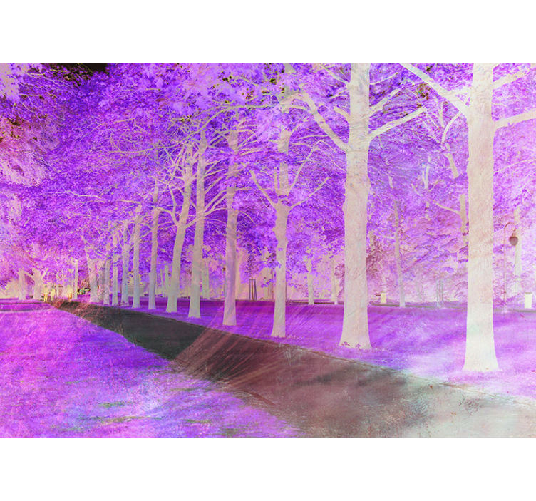 Lush green path wall mural nature - TenStickers