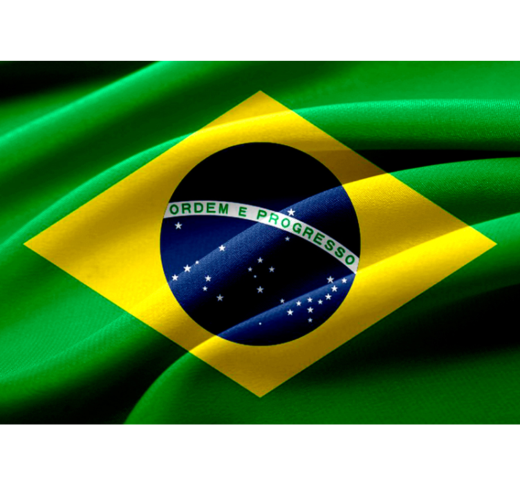 Brazilian Flag wall mural - TenStickers