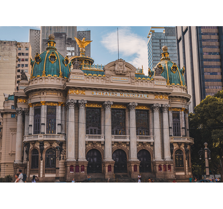 Historic Theatre Architecture city wall mural - TenStickers