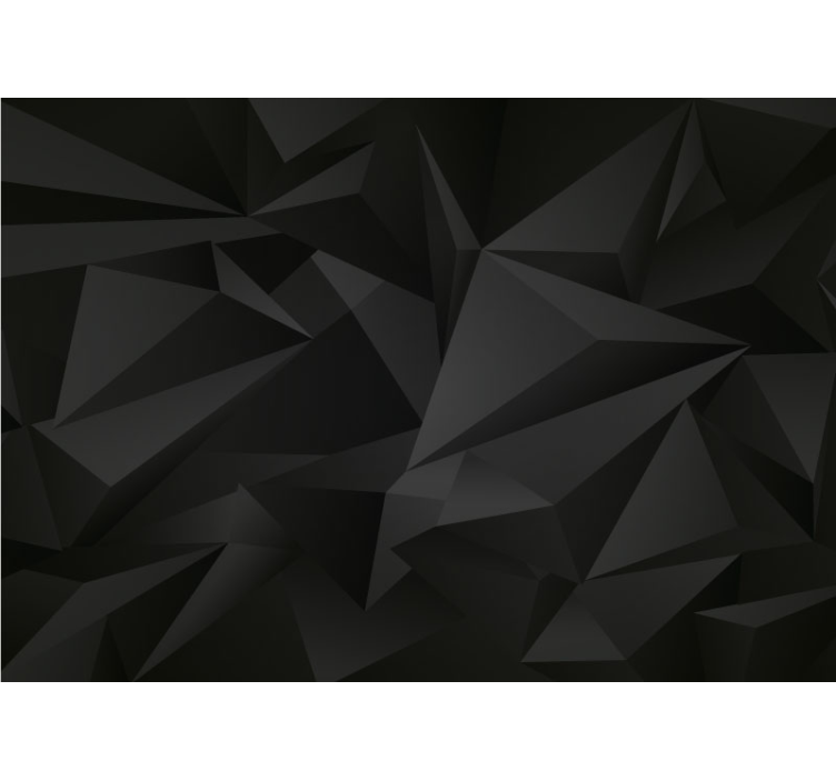 Dark poly geometric 3D Wall Mural - TenStickers
