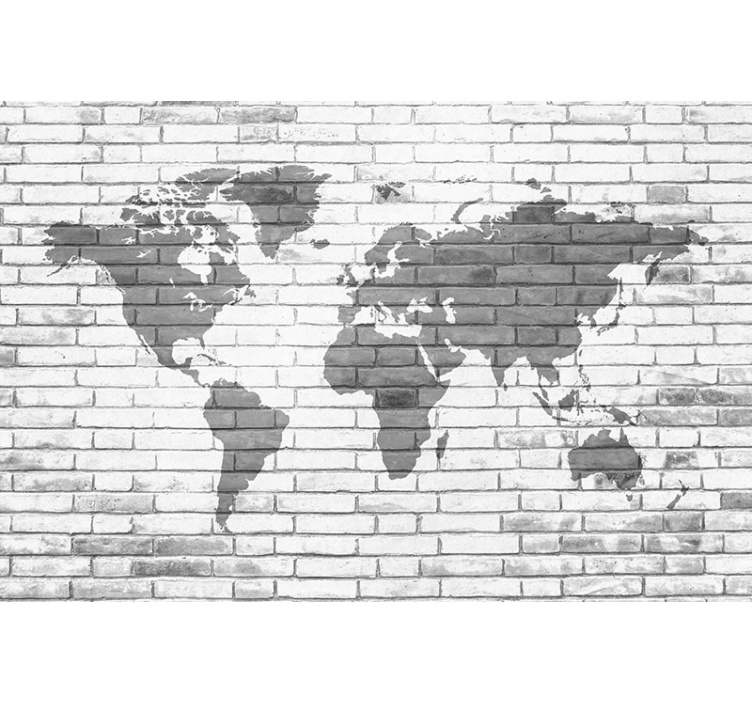 World map wallpaper global map outline - TenStickers