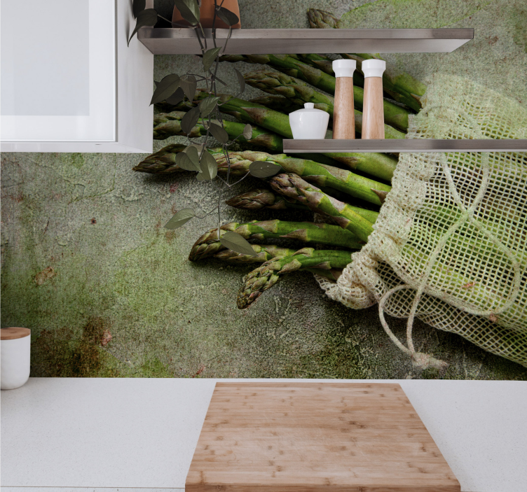 Asparagus Delight flower wall mural - TenStickers