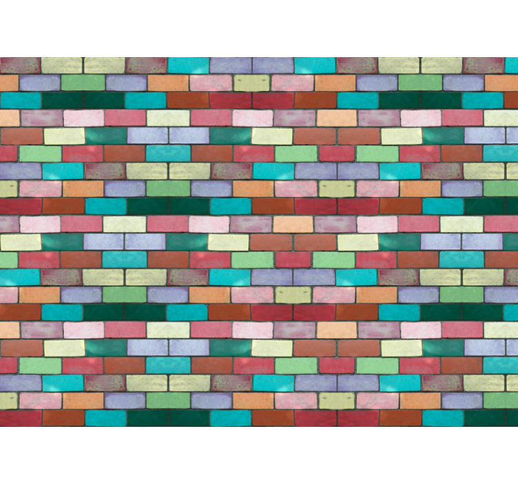 Texture wall mural vibrant brick design - TenStickers