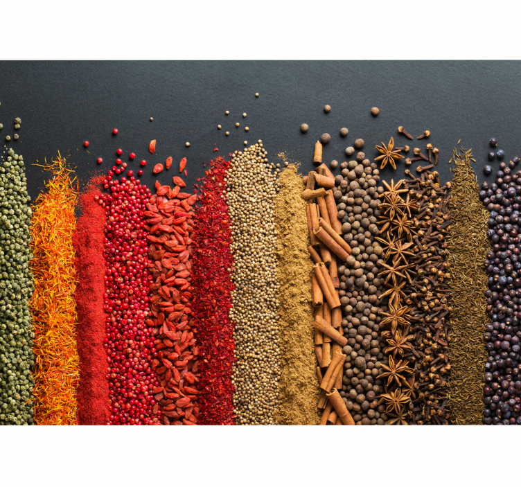 Texture wall mural spice arrangement design - TenStickers