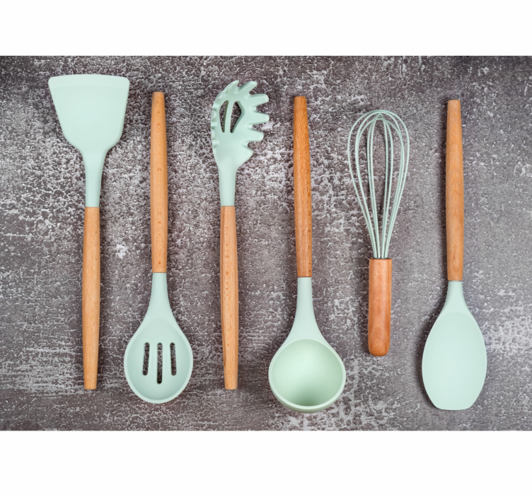 Wall mural kitchen functional cooking tools - TenStickers