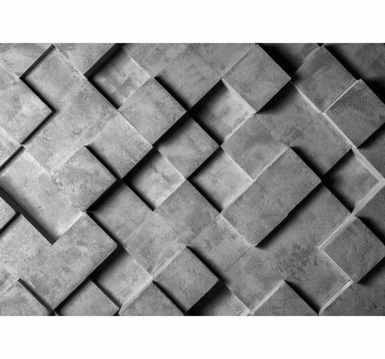 Texture wall mural geometric grey pattern - TenStickers