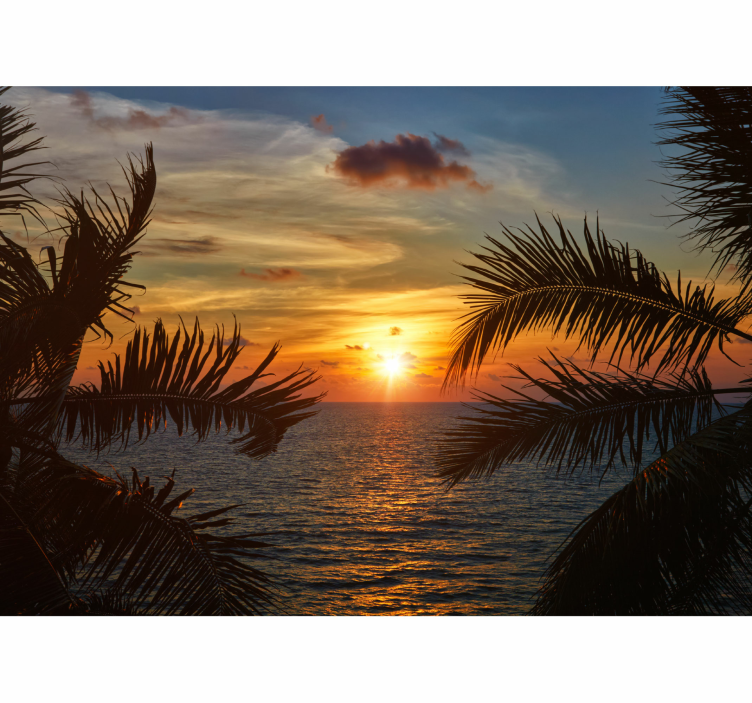 Landscape wall mural tranquil dusk view - TenStickers